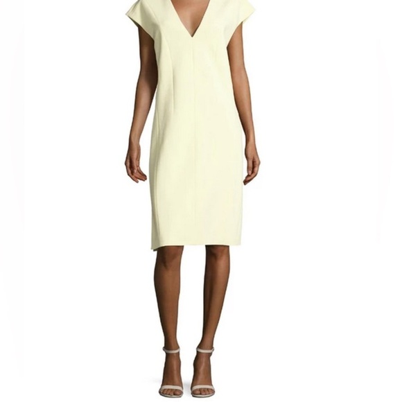 Narciso Rodriguez Bond Crepe Sheath Dress - Citrus Yellow - Size 40 - Picture 12 of 13